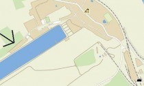 Mapa Račic (šipka=tribuna), Zdroj: Topzine.cz