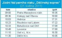 FOTO: jízdní řád Praha - Děčín