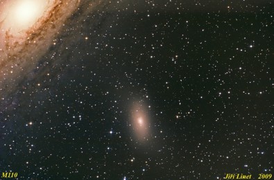 Astrofotografie roku 2009 - Galaxie M 110. Zdroj: Středisko společných činností AV ČR