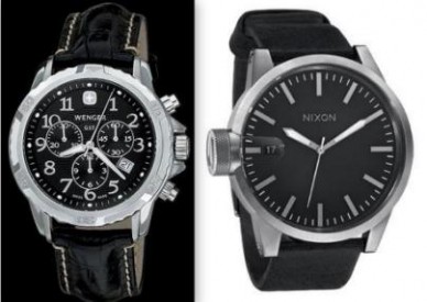 Pánské hodinky. Zdroj: wenger.ch, nixonnow.com