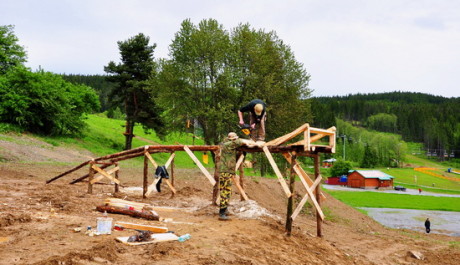 Big Air Lipno 2010 - stavba trati
