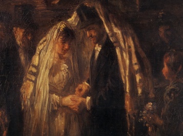 Židovská svatba Židovská svatba na obraze Jozefa Israëlse (1903)