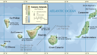 FOTO: Mapa Kanárských ostrovů