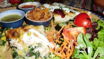 FOTO: Quesadilla zapečená se špenátem a sýrem