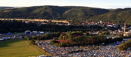 Letecký pohled na Sázavafest FOTO: Letecký pohled na Sázavafest