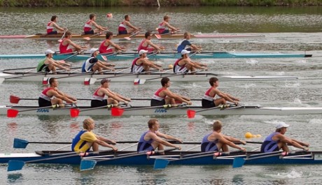 Foto: Veslování - závod čtyřky párové