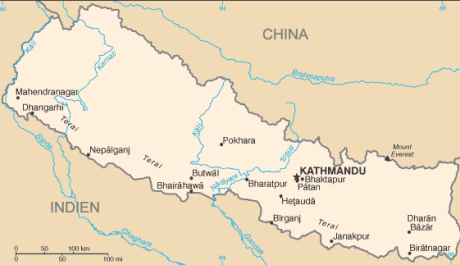 Foto: Mapa Nep&aacute;lu