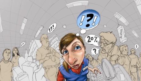 FOTO: Utrpen&iacute; za pokladnou