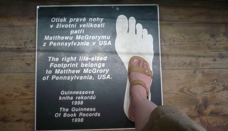 Otisk největší nohy na světě Otisk největší nohy na světě