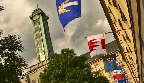 Pohled na radnici města Ostravy