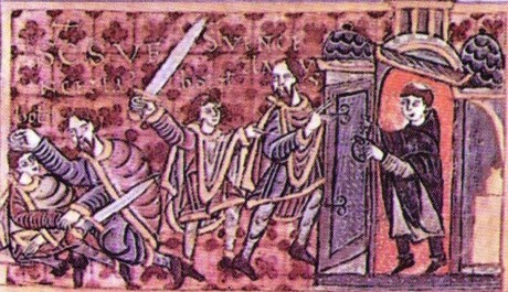 Dobová iluminace zavraždění sv. Václava