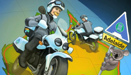 FOTO: Motorkáři Geoff Hill a Colin O´Carroll