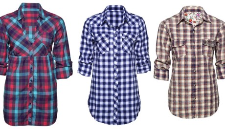 FOTO: Dámské kostkované košile