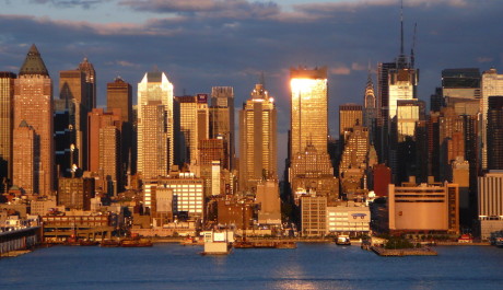 FOTO: z&aacute;pad slunce nad Manhattnem