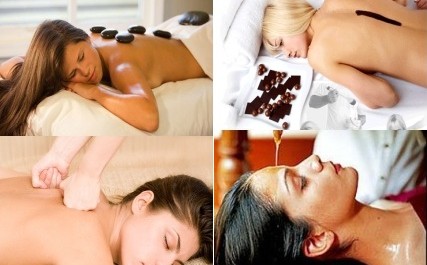 FOTO: lávové kameny a masáže čokoládou