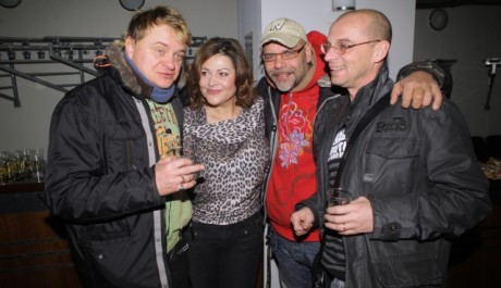 FOTO: Vilém Čok, Ilona Csáková, Martin Pošta a Tomáš Trapl na tiskové konferenci k muzikálu Kat Mydlář