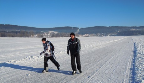 První bruslaři na Lipně