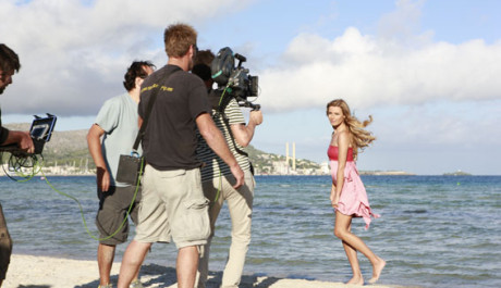 FOTO: Topmodelka Veronika Vařeková při natáčení reklamy pro Palette