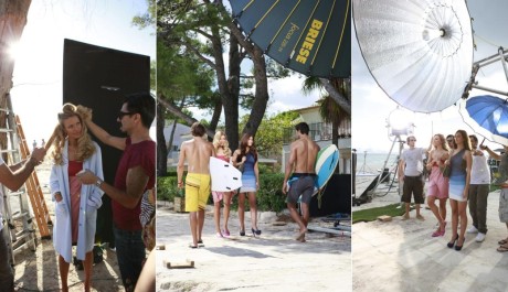 FOTO: Topmodelka Veronika Vařeková při natáčení reklamy pro Palette