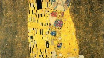 FOTO: Gustav Klimt, Polibek (Der Kuss)