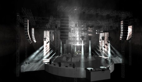 Pódium pro turné Banditi Di Praga