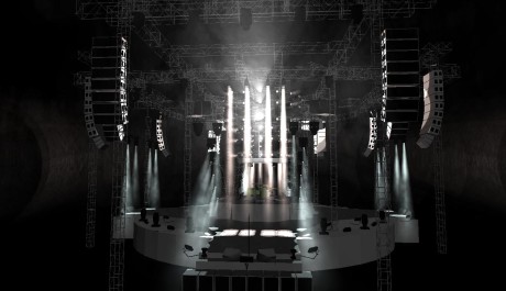 Pódium pro turné Banditi Di Praga