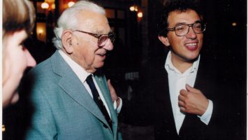 FOTO: Nicholas Winton a Matěj Mináč