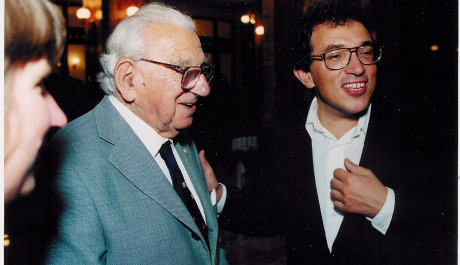 FOTO: Nicholas Winton a Matěj Mináč