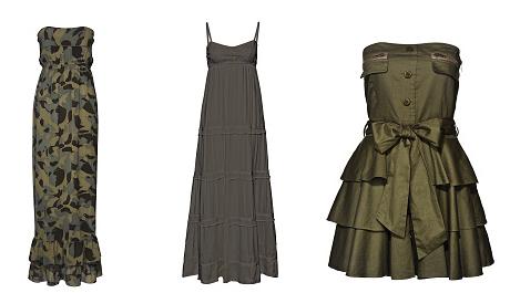 FOTO: Dámské šaty ve vojenském, military stylu