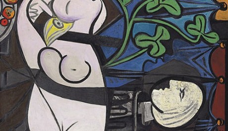 P. Picaso: Nahá v sochařském ateliéru OBR: Pablo Picasso - Nude, Green Leaves and Bust