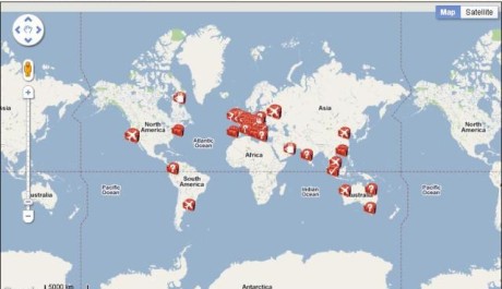 FOTO: mapa CouchSurfingu