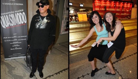 Jiří Korn, Radka Fišarová a Kamila Nývltová FOTO: Jiří Korn, Radka Fišarová a Kamila Nývltová na konkurzu k připravovanému muzikálu Quasimodo Divadla Hybernia