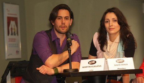 Martin Kukučka s Janou Burkiewiczovou FOTO: Martin Kukučka s Janou Burkiewiczovou na tiskové konferenci k připravovanému muzikálu Quasimodo Divadla Hybernia