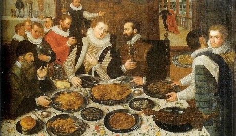 OBR: Lucas von Valckenborch Hostina kolem 1595