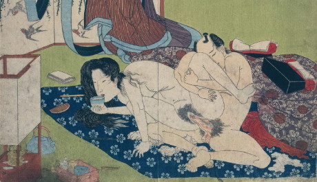 Obr: Utagawa Kunijo&scaron;i: Naz&iacute; milenci 