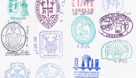 FOTO: razítka v poutnickém pasu