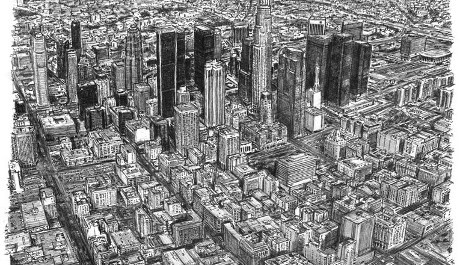 Stephen Wiltshire Los Angeles pohled ze vzduchu 2008, zdroj: stephenwiltshire.co.uk