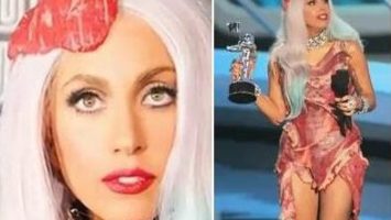 FOTO: Lady Gaga a kostým ze syrového masa