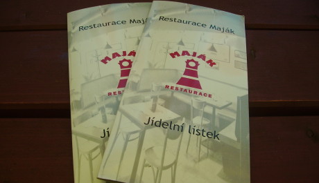 FOTO: Jídelní lístek restaurace Maják