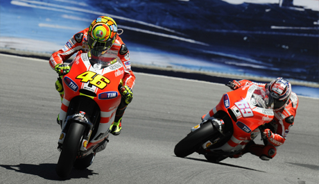 Valentino Rossi,Nicky Hayden -Laguna Seca
