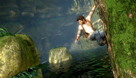 OBR.: Drake před skokem přes řeku