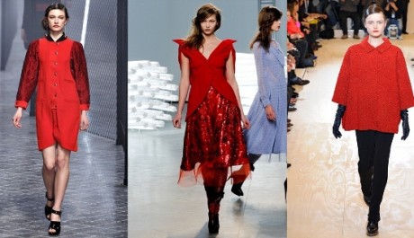 FOTO: Červen&aacute; barva na m&oacute;dn&iacute;ch přehl&iacute;dk&aacute;ch pro podzim/zimu 2011/12