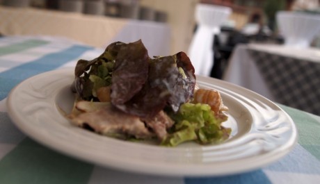 FOTO: Salát s kachním masem, pečenými kaštany a medovým dresinkem z restaurace Metropolitan Bistro