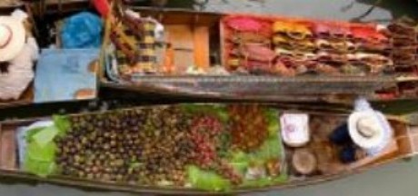 FOTO: Plovouc&iacute; trh v Bangkoku, Thajsko