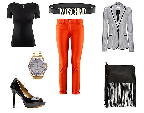 FOTO: Oranžové kalhoty - outfit