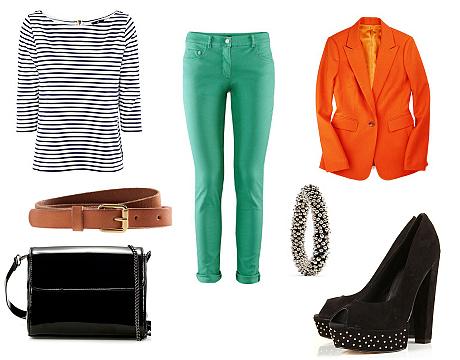 FOTO: Zelené kalhoty - outfit