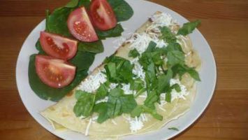 Recept na slané palačinky se špenátem