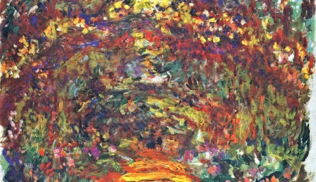 Claude Monet: Chodník s růžemi, 1920 OBR: Claude Monet: Chodník s růžemi, 1920