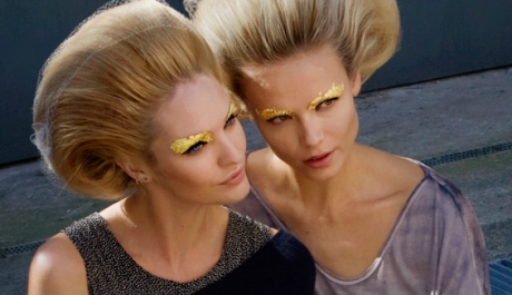 FOTO: extravagantní metalické líčení Fendi jaro/léto 2012