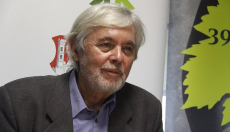 Josef Abrhám na tiskové konferenci ke snímku Hoteliér, FOTO: Tereza Menclová, TOPZINE.cz